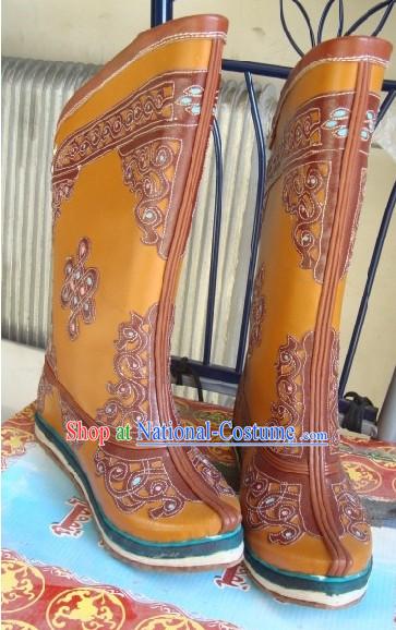 Chinese Classical Mongolian Long Boots