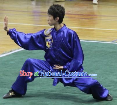 Dragon Playing Ball Silk Wushu Uniform