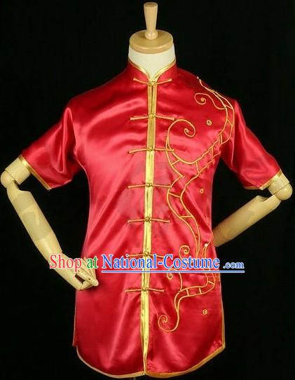 Traditional Lucky Red Wushu Competition Uniform