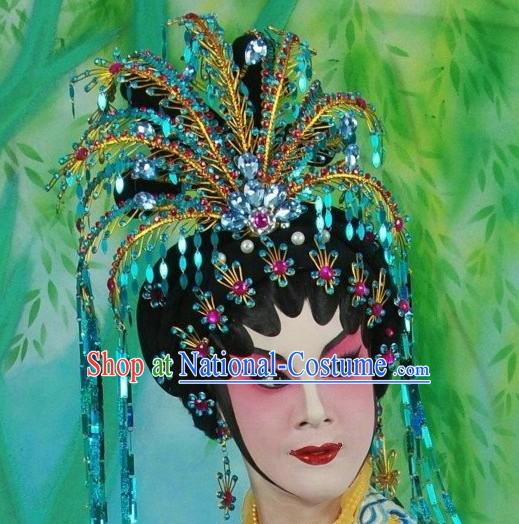 Chinese Opera Wig and Phoenix Hair Decoration Complete Set