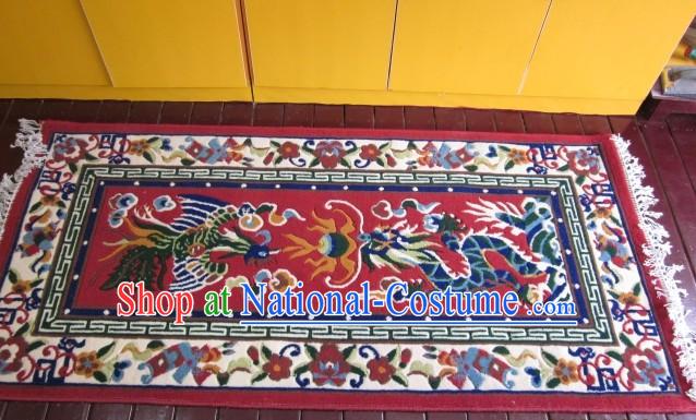 Traditional Chinese Dragon and Phoenix Carpet