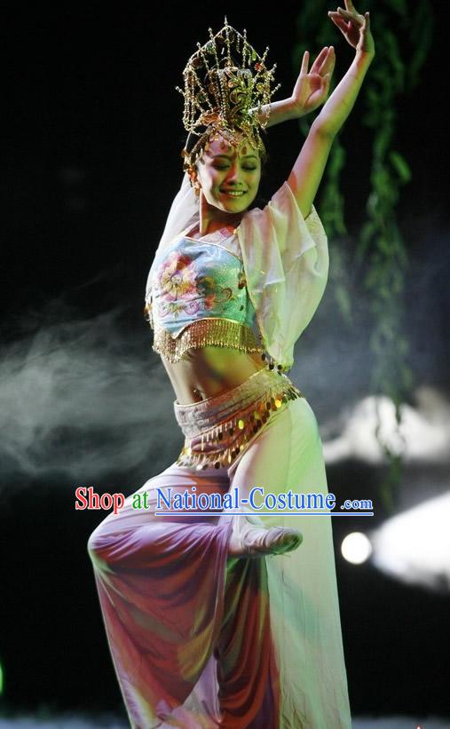 Ancient Chinese Empress Dance Costume and Headpiece