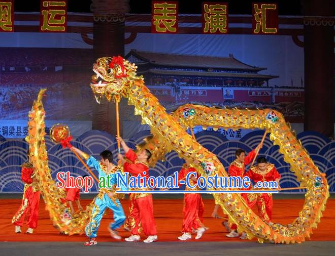 Peking Olympic Games Lightweight Net Dragon Dance Costumes Complete Set