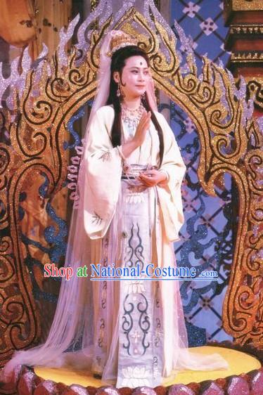 Ancient Chinese Guan Yin Costumes Complete Set