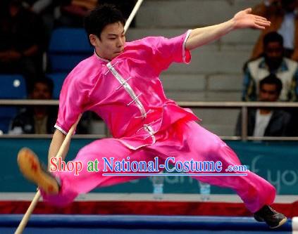 Wushu Silk Competition Clothing Set for Men