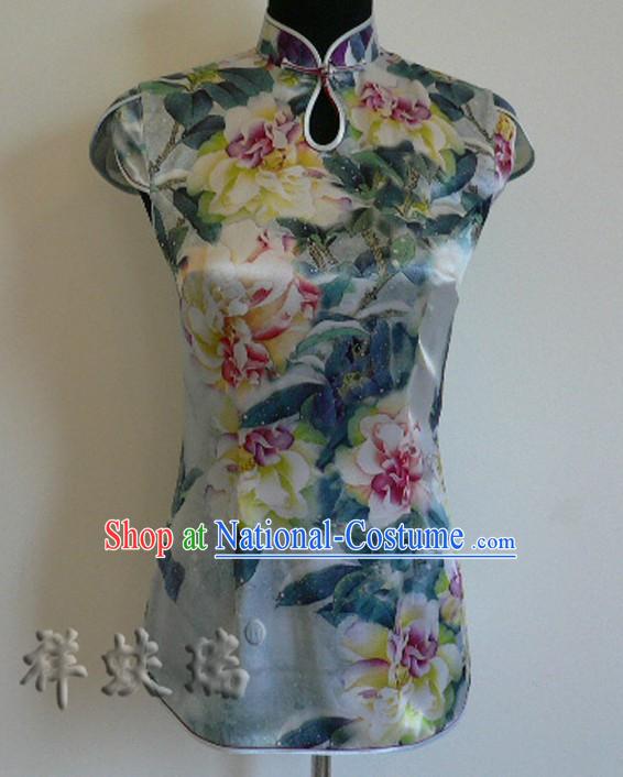 Rui Fu Xiang Silk Qipao Top for Women