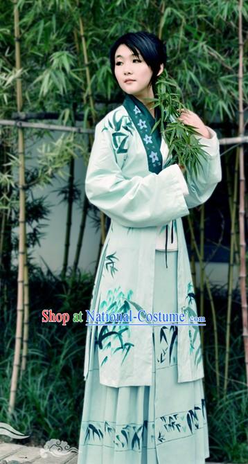 Hand Painted Ming Dynasty Hanfu Clothing for Women