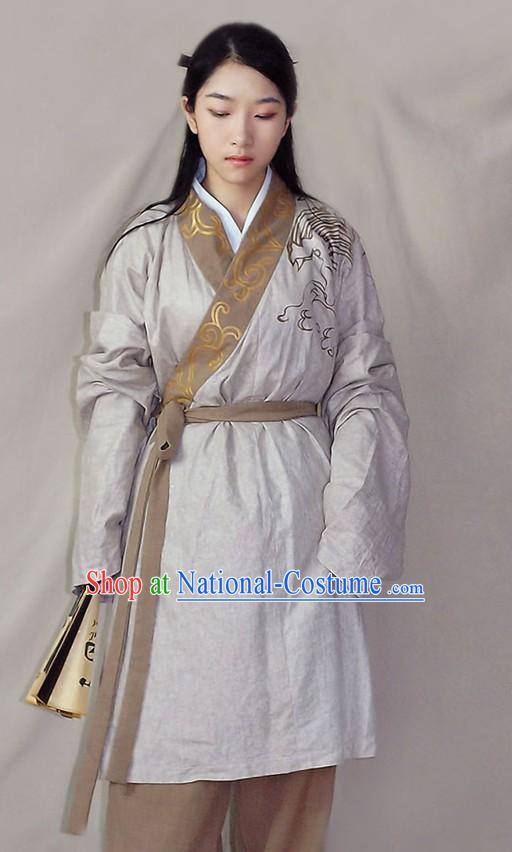 Hand Painted Chinese Traditional Hanfu Garment for Men