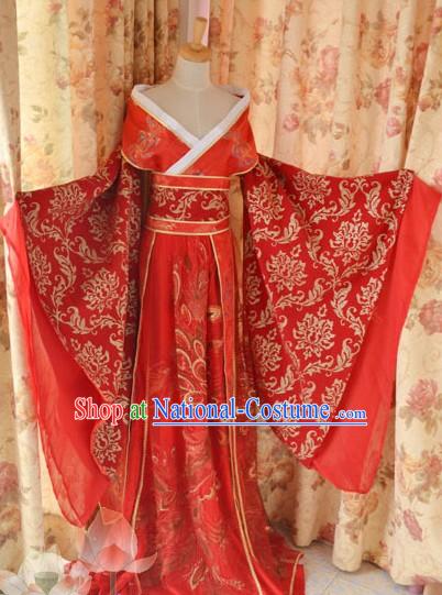 Ancient Chinese Phoenix Wedding Dress for Bride