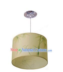 Chinese Classical Hand Painted Bamboo Silk Chandelier