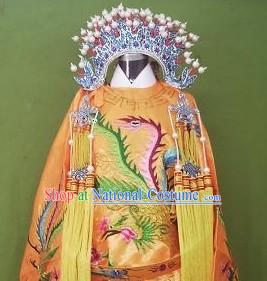 Ancient Chinese Opera Empress Costumes and Phoenix Crown for Kids