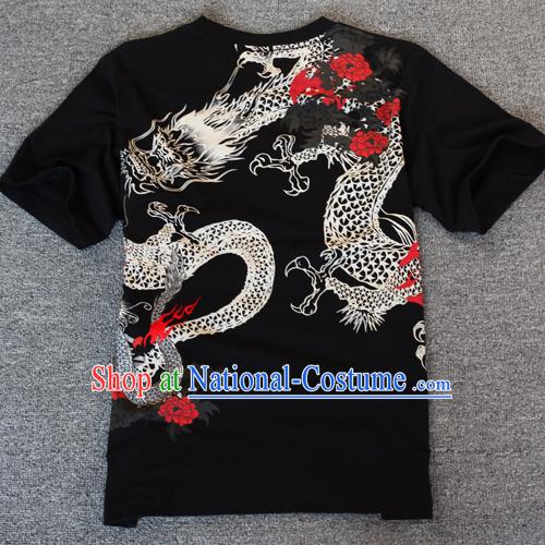 Traditional Chinese Dragon Dancer Cotton T-shirt