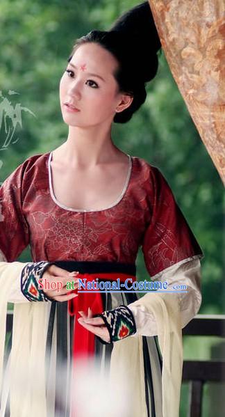 Ancient Chinese Tang Dynasty Princess Clothing Complete Set