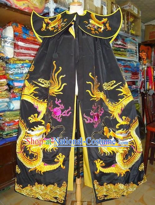 Chinese Ancient Emperor Embroidered Dragon Cape