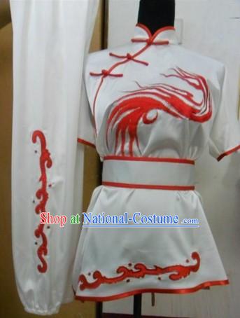 Traditional Chinese Short Sleeve Silk Wushu Clothing