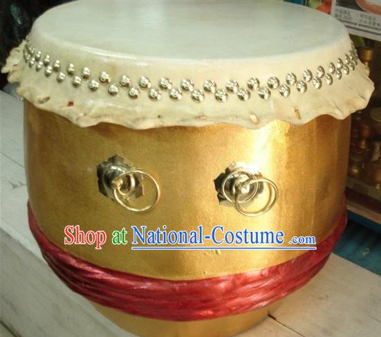 Traditional Golden Lion Dance Drum