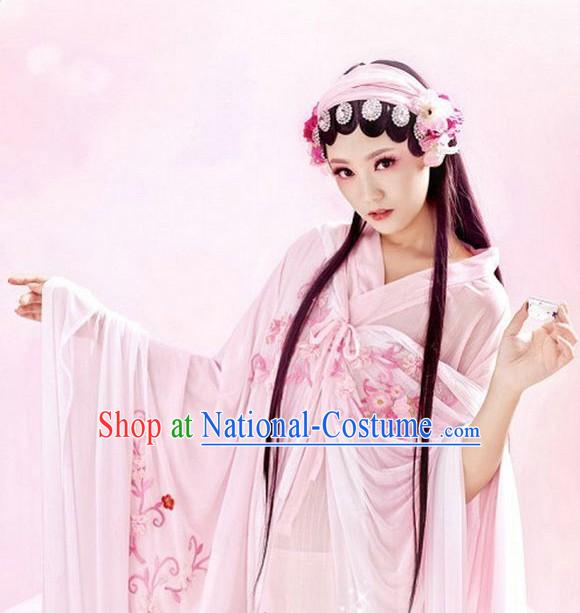 Ancient Chinese Sexy Pink Plum Blossom Clothes for Women