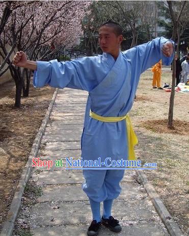 Traditional Chinese Henan Shaolin Martial Arts Monk Uniform for Men