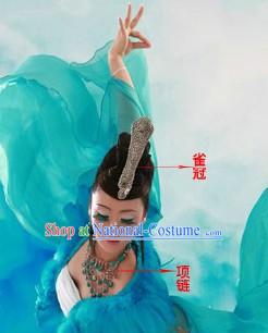 Chinese Classical Peacock Headpiece and Necklace