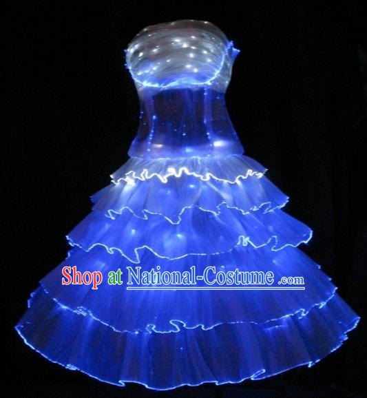 Custom Made Electric LED Lights Luminous Dancing Costumes