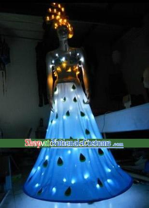 Electric LED Lights Dance Costumes Complete Set