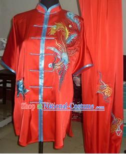 Traditional Red Phoenix Wushu Championship Uniform