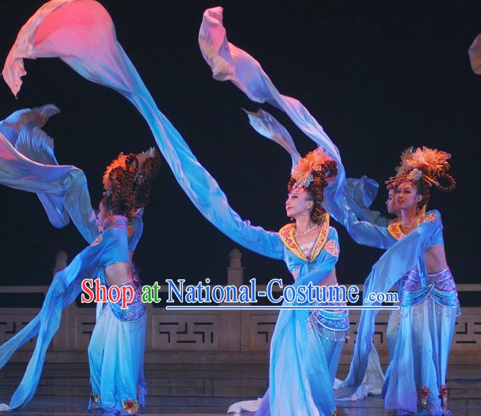 Chinese Classic Palace Dance Costume and Headwear