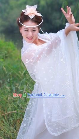 Xiao Long Nv TV Drama Character White Costumes for Women