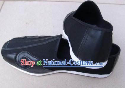 Traditional Chinese Black Taoist Cloud Shoes for Men