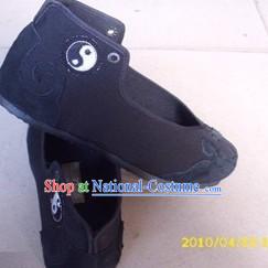 Traditional Chinese Black Taoist Taiji Boots for Men