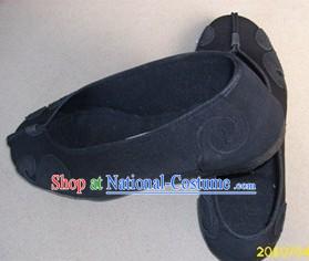 Traditional Chinese Black Taoist Cloud Shoes for Men