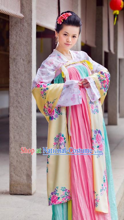 Ancient Chinese Tang Dynasty Clothing Complete Set for Women