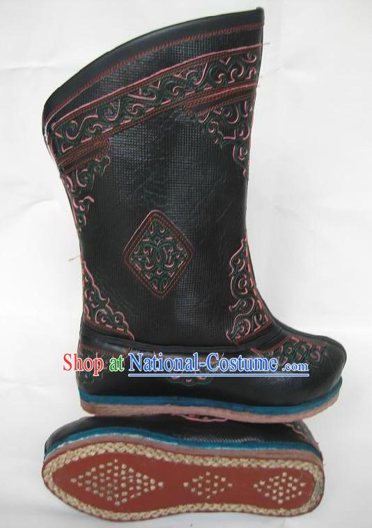 Handmade Classic Mongolian Cowhide Boots for Men