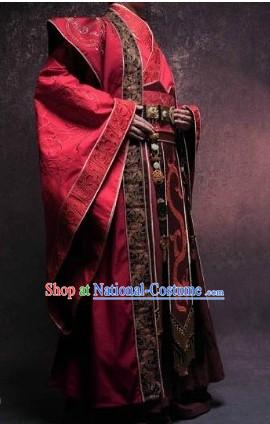 Ancient Chinese Red Hanfu Clothing for Men