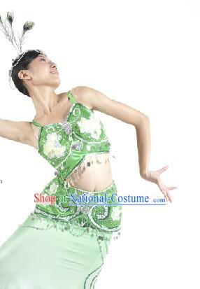 Ethnic Tribe Peacock Dance Clothes for Women