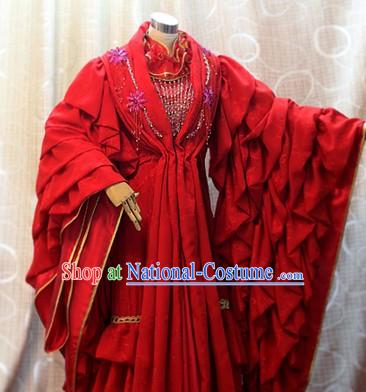 Ancient Chinese Empress Wedding Cosplay Costumes Complete Set for Women