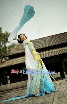 Top Quality Long Sleeve Hanfu Dance Costumes and Accessories Complete Set for Women