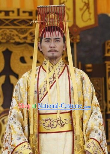 Li Shimin Tang Dynasty Emperor Costumes and Hat for Men