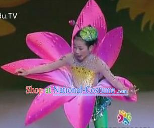 Traditional Chinese Flower Dance Costumes Complete Set