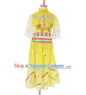 Traditional Chinese Dai Nationality Clothes for Kids