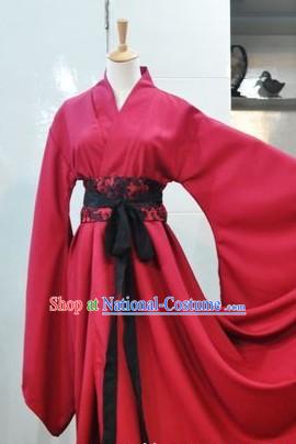 Ancient Chinese Red Hanfu Clothing for Men