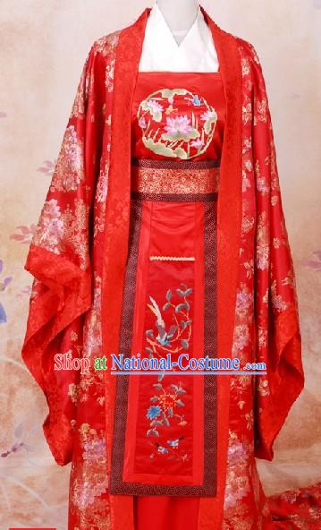 Traditional Chinese Red Wedding Dress for Brides