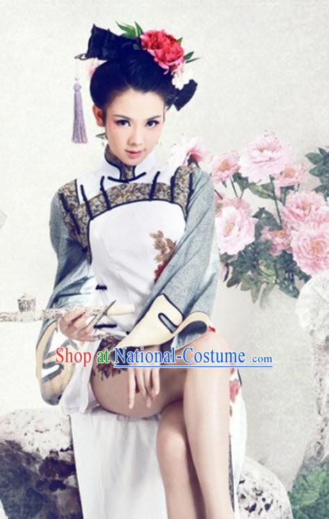 Sexy Chinese Qing Dynasty Qipao Cheongsam Robe for Women