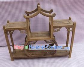 Traditional Chinese Natural Wood Handicraft Shelf