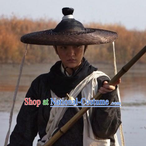 Ancient Chinese Warrior Swordsman Bamboo Hat