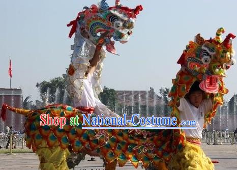 Traditional Chinese Handmade Kylin Dancing Costumes Complete Set