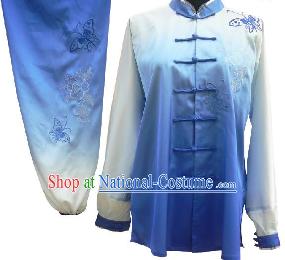 Color Change Butterfly Embroidery Tai Chi Martial Arts Dresses