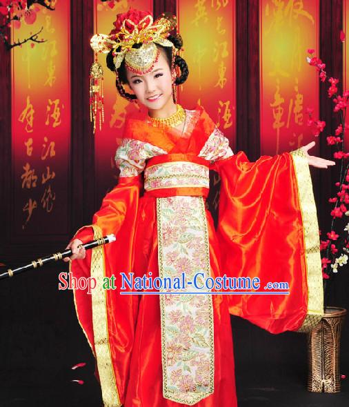 Ancient Chinese Empress Costumes Complete Set for Kids