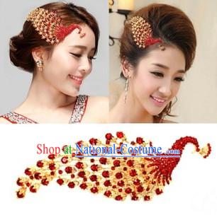 Chinese Classical Wedding Guzhuang Peacock Hair Clasps