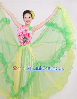 Enchanting Effect Grand Opening Dance Costume and Headwear Complete Set for Women 1